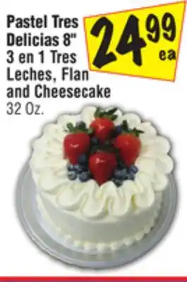 El Super Tres leches, flan and cheesecake offer
