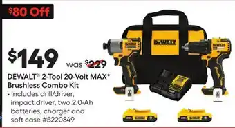Lowe's 2-tool 20-volt max brushless combo kit offer
