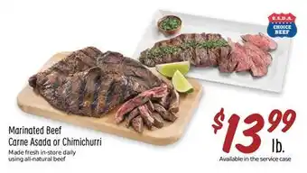 Sprouts Farmers Market Marinated beef carne asada or chimichurri offer