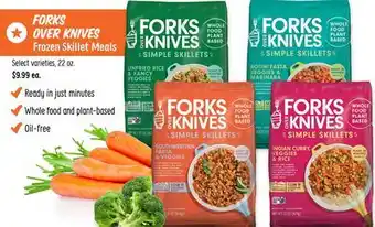 Sprouts Farmers Market Forks over knives frozen skillet meals offer