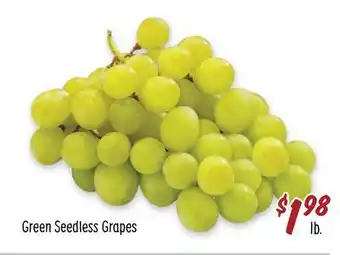 Sprouts Farmers Market Green seedless grapes offer