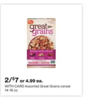 CVS Assorted great grains cereal 14-16 oz offer