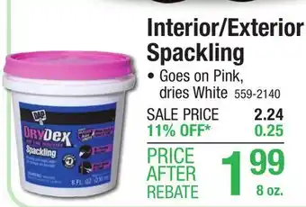 Menards Dap drydex color changing spackling - 8 oz offer