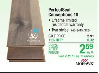 Menards Mohawk perfectseal conceptions 10 langwood maple 6-1/8 x 47-1/4 waterproof laminate flooring (20.15 sq.ft/ctn) offer