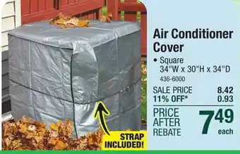 Menards M-d 34 w x 30 h square central air conditioning cover - silver offer