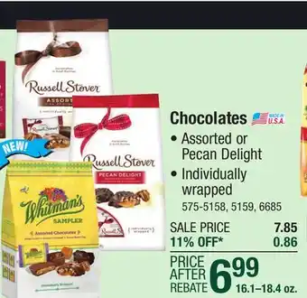 Menards Chocolates offer