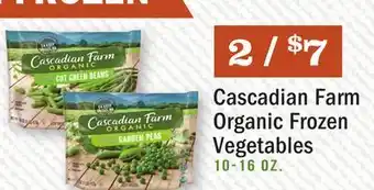 Heinen's Cascadian farm organic frozen vegetables offer