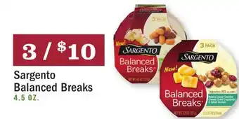 Heinen's Sargento balanced breaks offer