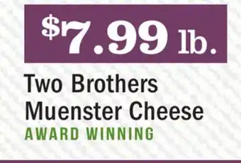 Heinen's Two brothers muenster cheese offer