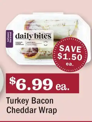 Heinen's Turkey bacon cheddar wrap offer