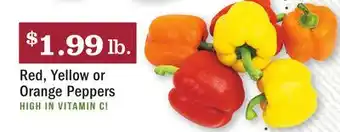 Heinen's Red, yellow or orange peppers offer