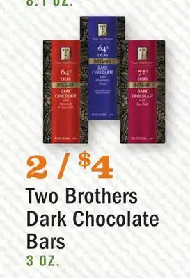 Heinen's Two brothers dark chocolate bars offer