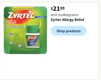 Walgreens Zyrtec allergy relief offer
