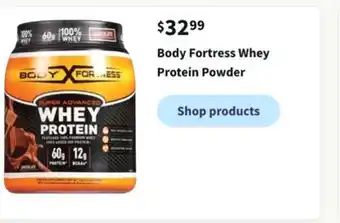 Walgreens Body fortress whey protein powder offer