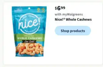 Walgreens Nice! whole cashews offer