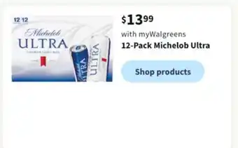 Walgreens 12-pack michelob ultra offer