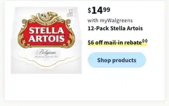 Walgreens 12-pack stella artois offer