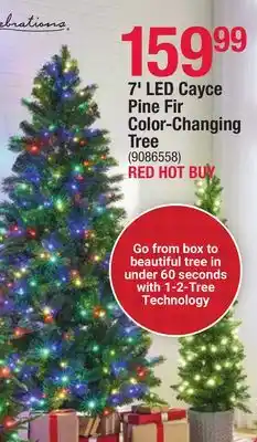 Ace Hardware 7' led cayce pine fir color-changing tree offer