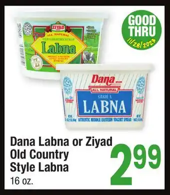 Jewel-Osco Dana labna or ziyad old country style labna offer