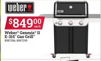 Ace Hardware Weber genesis ii e-315 gas grill offer