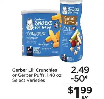 Food 4 Less Gerber lil' crunchies offer
