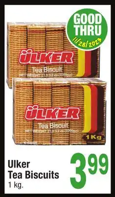 Jewel-Osco Ulker tea biscuits offer