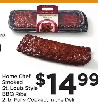 Food 4 Less Home chef smoked st. louis style bbq ribs offer