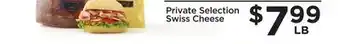 Food 4 Less Private selection swiss cheese offer