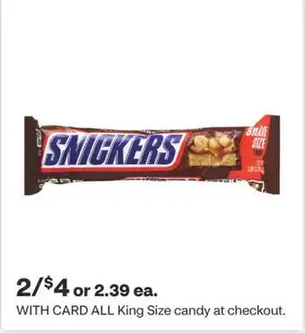 CVS All king size candy at checkout offer
