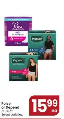 Jewel-Osco Poise or depend offer