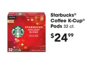 Jewel-Osco Starbucks coffee k-cup pods offer