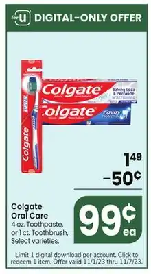 Jewel-Osco Colgate oral care offer