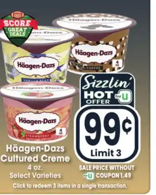 Jewel-Osco Häagen-dazs cultured creme offer
