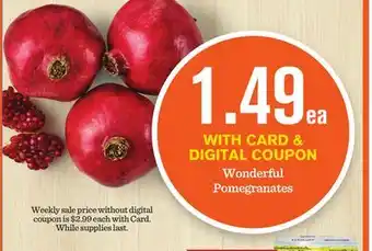 Mariano's Wonderful pomegranates offer