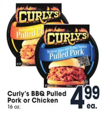Jewel-Osco Curly's bbq pulled pork or chicken offer