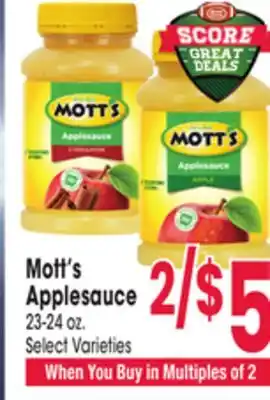 Jewel-Osco Mott's applesauce offer