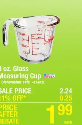 Menards Anchor hocking clear glass measuring cup - 8 oz offer