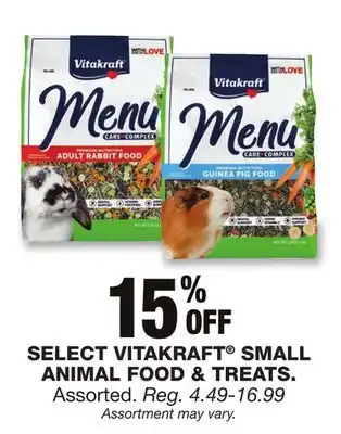 Blain's Farm & Fleet Select vitakraft small animal food & treats offer