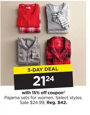 Kohl's Pajama sets for women offer