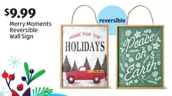 Aldi Merry Moments Reversible Wall Sign offer