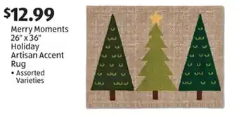 Aldi Merry Moments 26" x 36" Holiday Artisan Accent Rug offer
