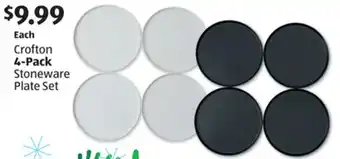 Aldi Crofton 4-Pack Stoneware Plate Set offer