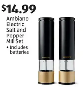 Aldi Ambiano Electric Salt and Pepper Mill Set offer