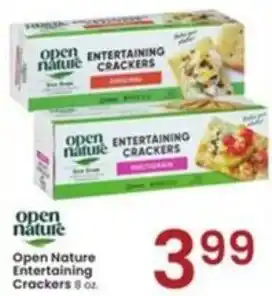 Albertsons Open Nature Entertaining Crackers 8 oz. offer