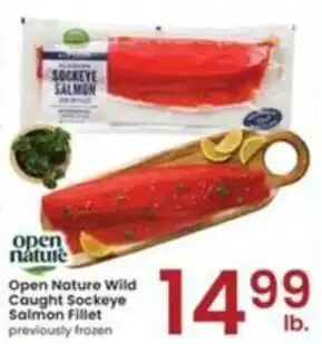 Albertsons Open Nature Wild Caught Sockeye Salmon Fillet offer