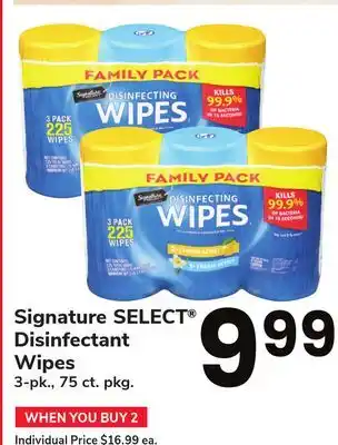 ACME Signature select disinfectant wipes offer
