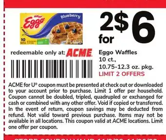 ACME Eggo waffles offer
