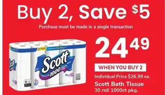 ACME Scott bath tissue offer