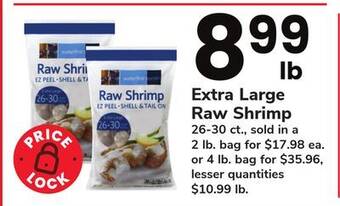 ACME Extra large raw shrimp offer