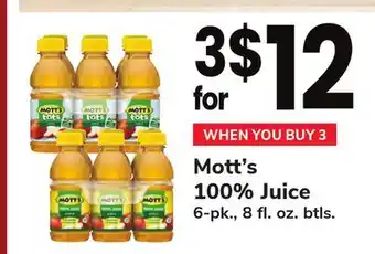 ACME Mott's 100% juice offer